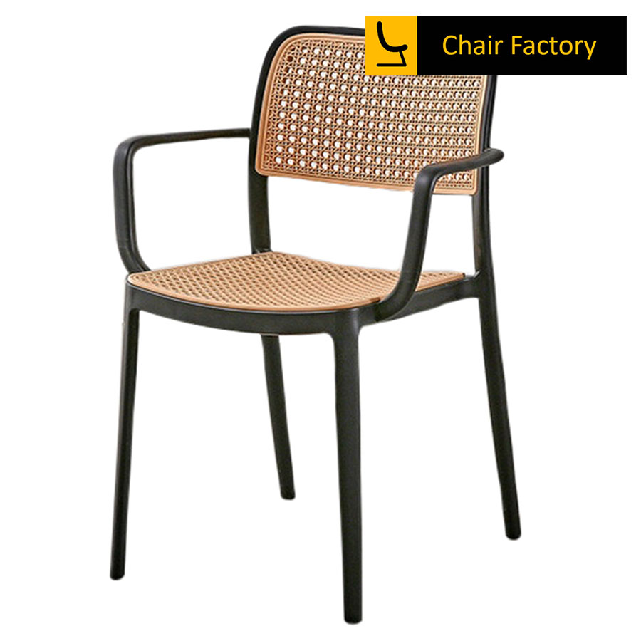 Black Mace  Cafe Chair With Arms